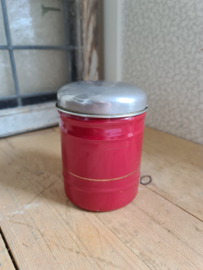 Rood emaille beschuitbus