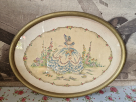 Oude tekening victoriaanse dame