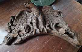 Antiek bewerkte houten adelaar ornament