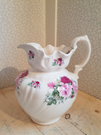 Romantisch brocante engels lampetstel roze rode rozen