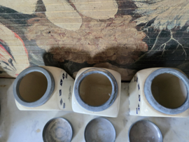 Antieke koffie thee suiker potten