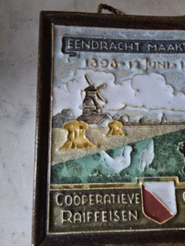 Tegeltje eendracht maakt macht porceleyne fles Delft