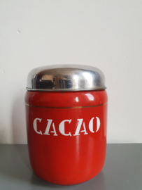 Rood emaille cacao bus