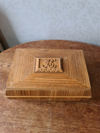 Oude houten doos kist