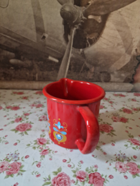 Rood emaille grandmere kannetje