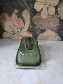 Art deco glazen kaasstolp kaasslede A D Copier