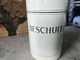 Creme emaille beschuitbus