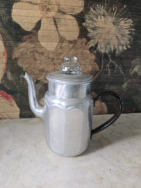 Aluminium pruttelpot glazen knop