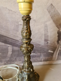Antiek messing barok lampenvoet