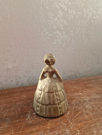 Antiek messing tafelbel victoriaanse dame nr1