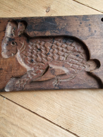 Antiek houten speculaasplank suikerbeest konijn