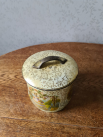 Oud brocante blik victoriaanse dame