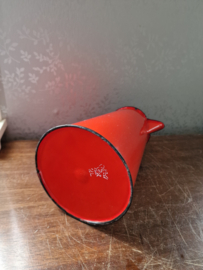 Rood emaille waterkan 2 liter