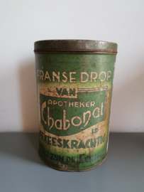 Oud antiek winkelblik apothekersblik franse drop blik
