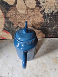 Petrol blauw emaille koffiepot