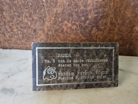 Verzilverd beeldje panda WNF