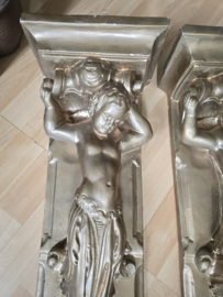 Antiek wand muur ornament engel putti