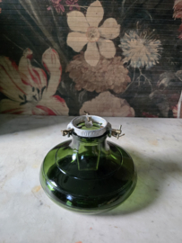 Antiek groen glazen kerstboom standaard