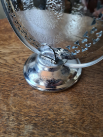 Vintage zilverkleurige bonbon etagere
