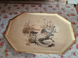 Oud houten dienblad eenden