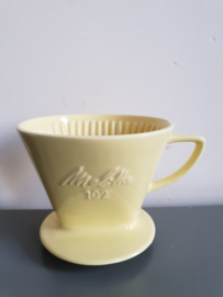 Pastel gele koffiefilter melitta 102