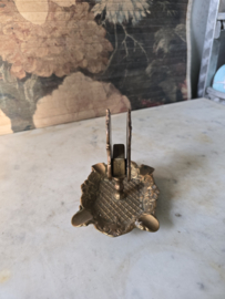 Art nouveau messing asbak luciferhouder