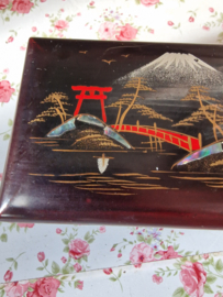 Houten lakdoos muziekdoosje Japan