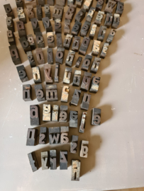 Lotje oude houten letter stempels