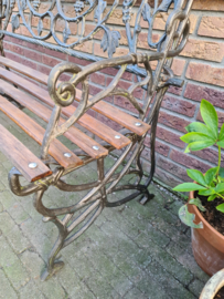 Antiek frans gietijzeren tuinbankje