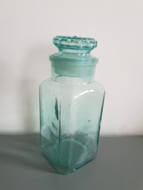 Antiek blauw glazen snoeppot