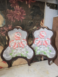 Set antiek houten raamhorren nr49