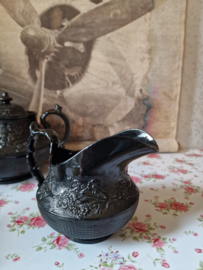 Antiek zwart rouwservies Hackwood