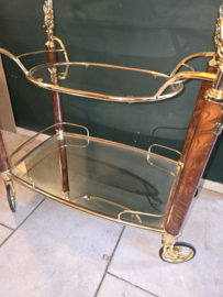 Hollywood regency serveerwagen trolley