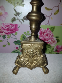 Antiek koperen kerk kandelaar nr5