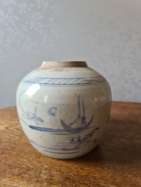 Oude grote chinese gemberpot