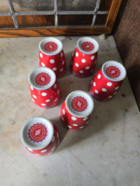 Mok rood oilily polkadot servies