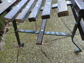 Oude parkbank tuinbank