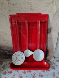 Rood emaille lepelrek