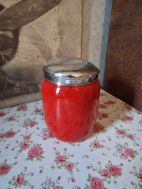 Rood emaille beschuitbus