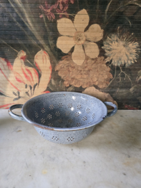 Grijs gewolkte emaille vergiet nr3