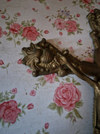 Antiek messing kruis beeld INRI