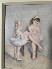 Set brocante prentjes ballerina's ballet