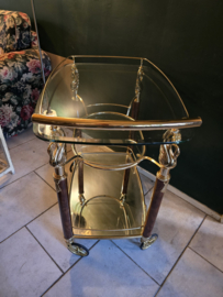 Hollywood regency serveerwagen trolley