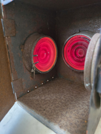 Oude spoorweg treinlamp