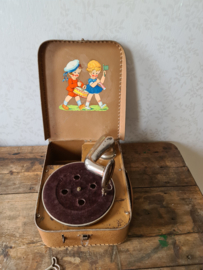 Antiek blikken kindergrammofoon