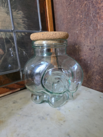 Vintage glazen snoeppot olifant