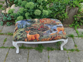 Brocante voetenbank footstool bosdieren