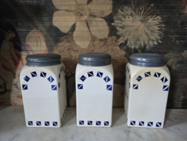 Antieke koffie thee suiker potten