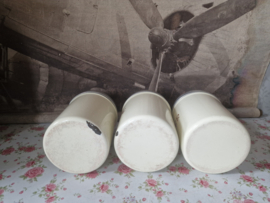 Creme emaille koffie thee suiker bussen