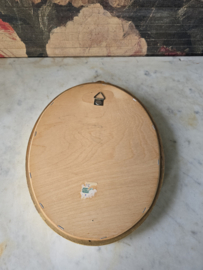Vintage houten strikspiegel pieterman